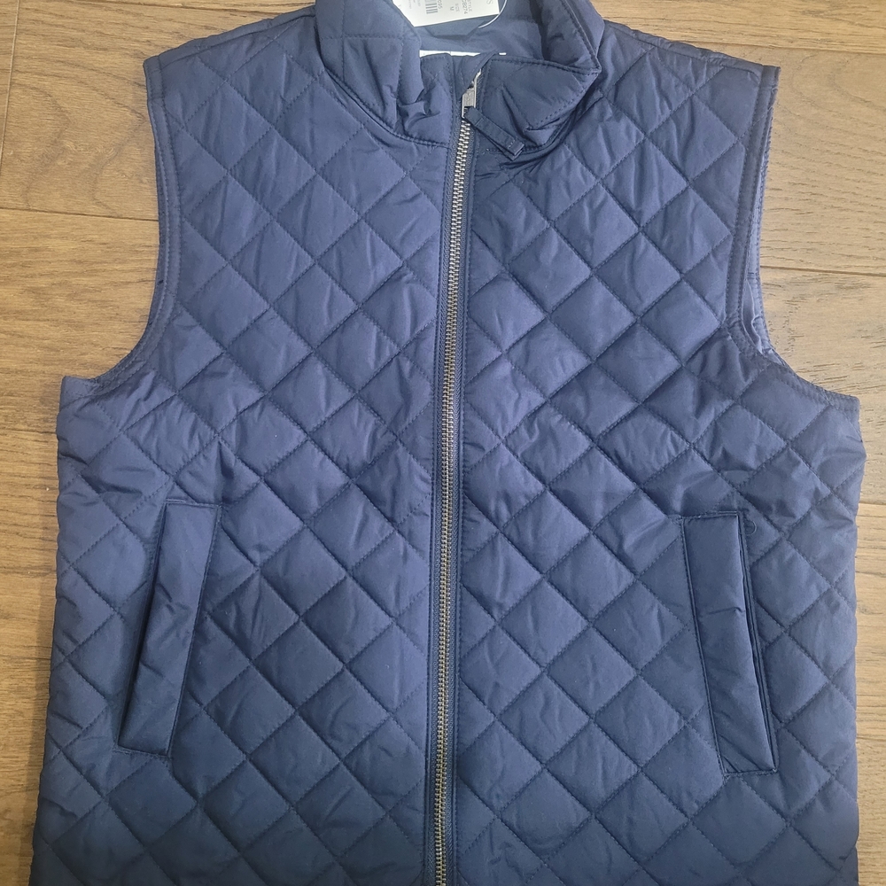J. Crew Factory Kids Quilted Navy Vest